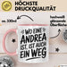 Andrea Tasse Geschenk Wo Eine Andrea Ist Ist Auch Ein Weg Geschenkidee Becher mit Name Rosa Trendation