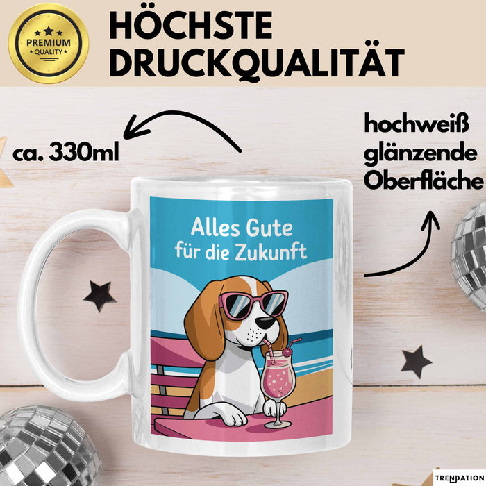 Büroarbeit Kollege Abschied Tasse Geschenk Lustige Geschenkidee Spruch Alles Gute Für Die Zukunft Weiß Trendation