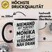 Monika Tasse Geschenk Niemand Ist Perfekt Monika Verdammt Nah Dran Geschenkidee Schwarz Trendation