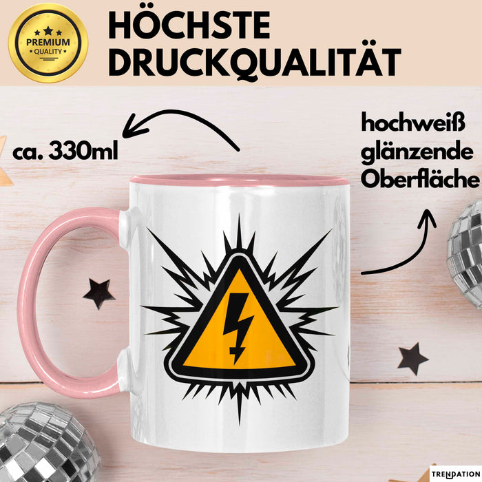 Elektriker Tasse Geschenkidee Elektrotechniker Lustig Geschenkidee Lustig Rosa Trendation