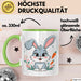 Kaninchenliebhaber Tasse Geschenkidee für Hasen Fans Grün Trendation