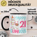 21er Geburtstag Tasse Geschenk Happy 21 And Glamarous Llama Alpaka Liebhaber Geschenkidee zum Geburtstag Trendation