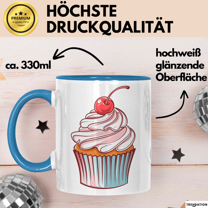 Bäcker Tasse Geschenkidee für Konditor und Dessertmacher Blau Trendation