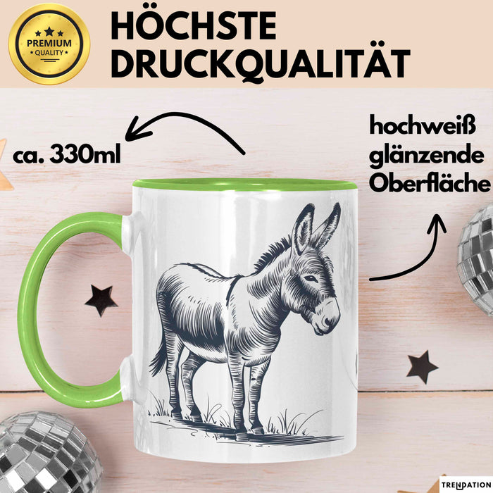 Eselbauer Esel Tier Tasse Geschenk Lustige Geschenkidee Spruch Grün Trendation