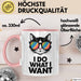 Sarkastische Katze Sarkasmus Tasse Geschenk Lustige Geschenkidee Spruch Ich Mache Was Ich Will Rosa Trendation