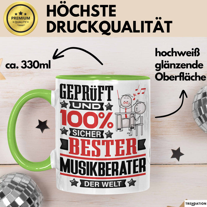 Musikberater Geschenk Lustiger Spruch für Musikberater Geschenkidee Bester Musikberater Der Welt Grün Trendation
