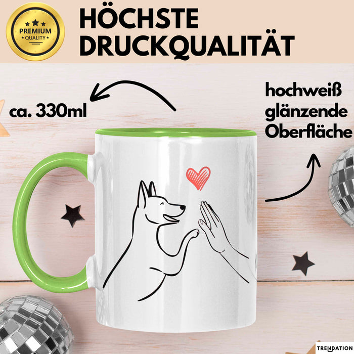 Labrador Retriever Hund Tier Tasse Geschenk Lustige Geschenkidee Spruch Grün Trendation