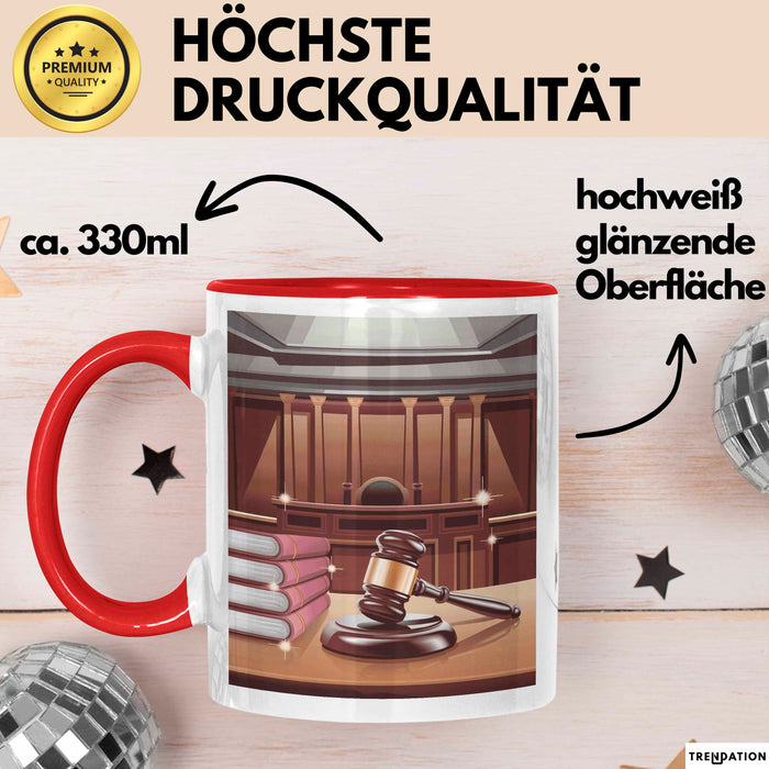 Gerichtsschreiber Tasse Geschenk Lustige Geschenkidee Spruch Für Gerichtspersonal Rot Trendation