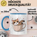 Katzenbesitzer Tasse Geschenk Lustige Geschenkidee Spruch Für Katzen Eltern Blau Trendation