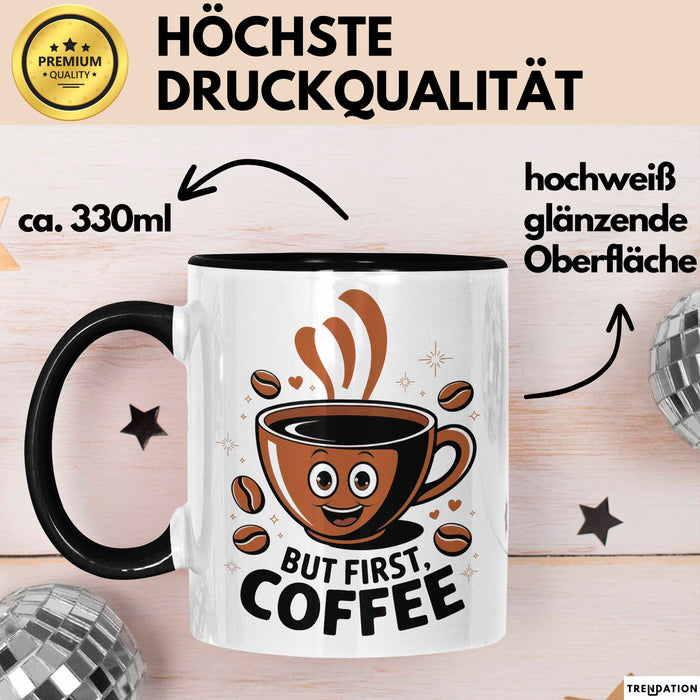 Kaffee Süchtiger Tasse Geschenk Lustige Geschenkidee Spruch Für Koffein Liebhaber Trendation