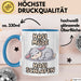 Sarkastische Kaninchen Hase Tasse Geschenk Lustige Geschenkidee Spruch Hasi Müde Hasi Schlafen Blau Trendation