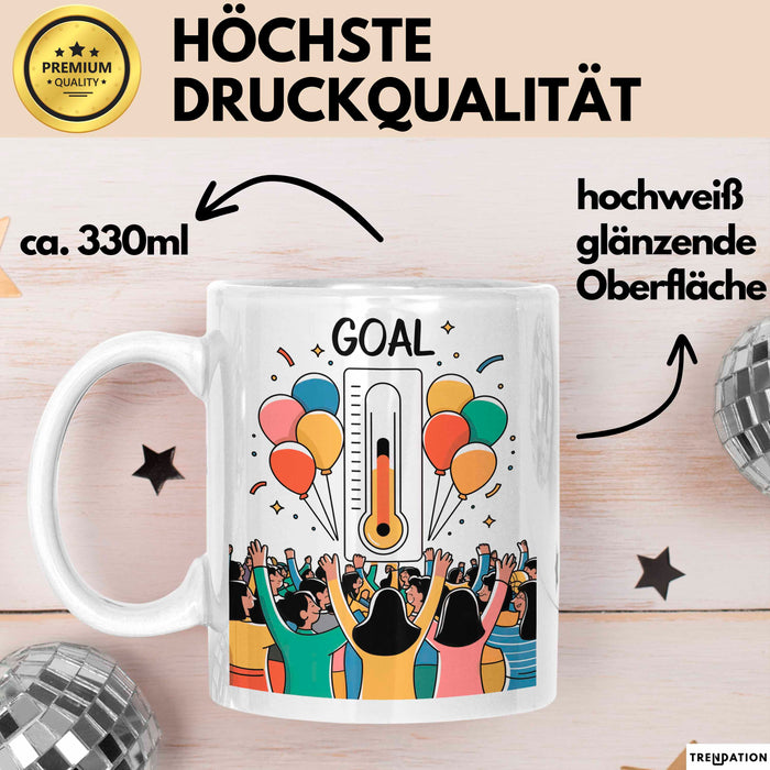 Fundraiser Tasse Geschenk Lustige Geschenkidee Spruch Für Spenden Champions Weiß Trendation