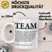 Büroarbeit Kollege Wertschätzung Tasse Geschenk Lustige Geschenkidee Spruch Team Weiß Trendation