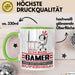 Gamer Geschenk Tasse Ich Bin Gamer Aber Sag Doch Einfach Superheld Lustige Geschenkdiee für Gamer Kaffee-Becher Grün Trendation