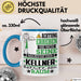 Kellner Geschenk Tasse Lustiger Spruch Erheben Sie Sich Der Kellner Betritt den Raum Blau Trendation