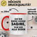 Sabine Tasse Ich Bin Diese Coole Sabine, Von Der Alle Reden Geschenk Rot Trendation