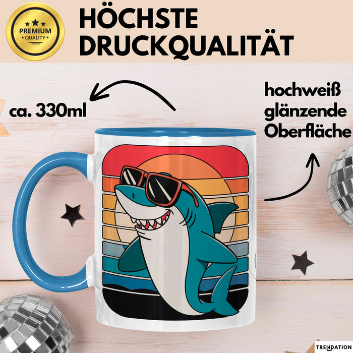 Wal Tier Tasse Geschenk Lustige Geschenkidee Spruch Blau Trendation