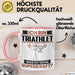 Triathlet Tasse Geschenk für Triathlet Geburtstag Lustiger Spruch Kaffee-Becher Was Ist Deine Superkraft Rosa Trendation