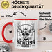 An Scheiss Muass I München Geschenkidee Spruch Hirsch Tasse Kaffee-Becher Rot Trendation