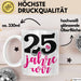 Silberhochzeit 25 Jahre Tasse Geschenk Hochzeitstag Wir Silberhochzeit Spruch Weiß Trendation