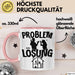 Handwerker Tasse Geschenk für Dachdecker Maler Männer Geschenkidee Problem und Lösung Handwerk Hausmeister Rosa Trendation