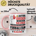 Fußballfan Geschenk Tasse Lustiger Spruch Erheben Sie Sich Der Fußballfan Betritt den Raum Rosa Trendation