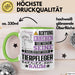 Tierpfleger Geschenk Tasse Lustiger Spruch Erheben Sie Sich Der Tierpfleger Betritt den Raum Grün Trendation