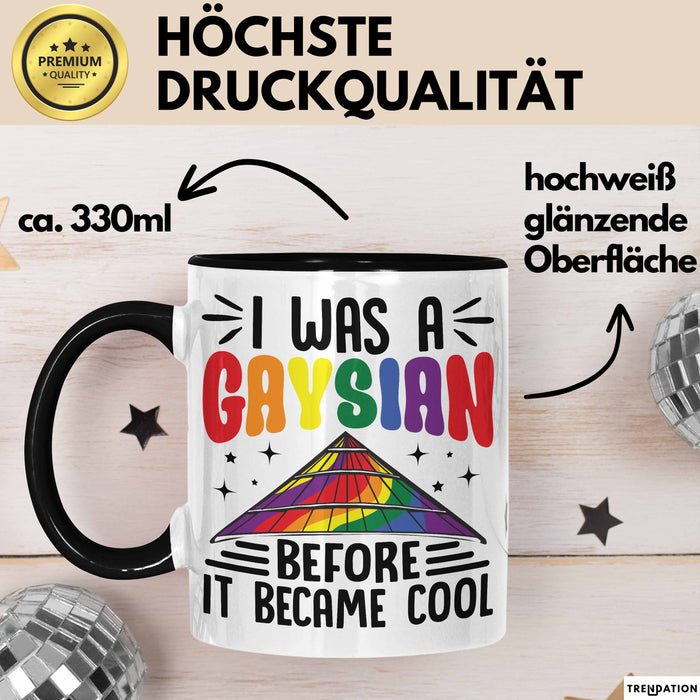 Asiate Schwul Tasse Geschenk I Was Gaysian Before It Became Cool Geschenkidee Lgbtq Gay Lesbian Becher Trendation