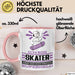 Skater Geschenk Tasse Ich Bin Skater Aber Sag Doch Einfach Superheld Lustige Geschenkdiee für Skater Kaffee-Becher Rosa Trendation