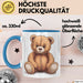 Teddybär Tierliebhaber Tasse Geschenk Lustige Geschenkidee Spruch Blau Trendation