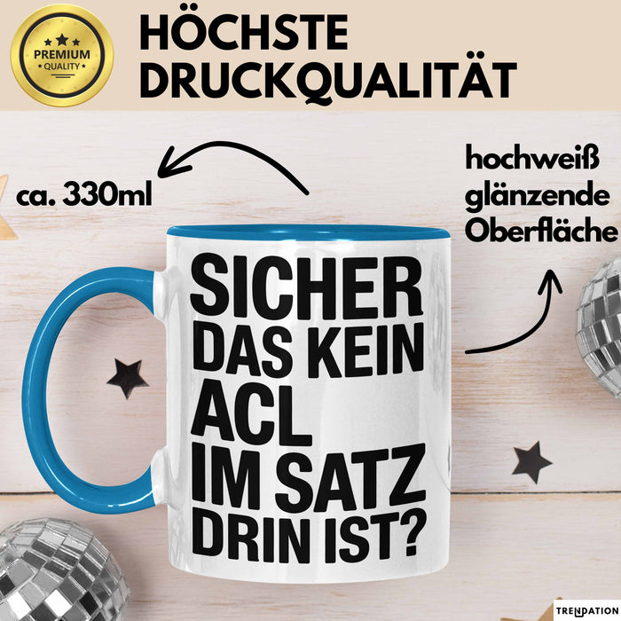 Lateinlehrer Unterricht Tasse Geschenk Lustige Geschenkidee Spruch Sicher Das Kein Aci Im Satz Drin Ist Blau Trendation
