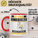 Hundebesitzer Tasse Geschenk für Hundebesitzer Geburtstag Lustiger Spruch Kaffee-Becher Was Ist Deine Superkraft Rot Trendation