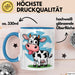 Kuh Liebhaber Tasse Geschenkidee Bauernhoftier Fan Lustiger Geschenkidee Lustig Blau Trendation