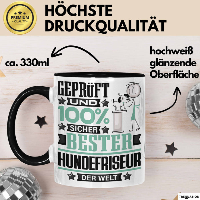 Hundefriseur Geschenk Lustiger Spruch für Hundefriseur Geschenkidee Bester Hundefriseur Der Welt Schwarz Trendation