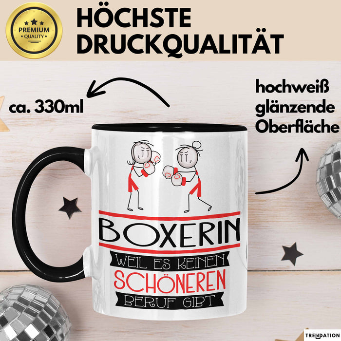 Boxerin Weil Es Keinen Schöneren Beruf Gibt Tasse Geschenk für Eine Boxerin Lustig Trendation