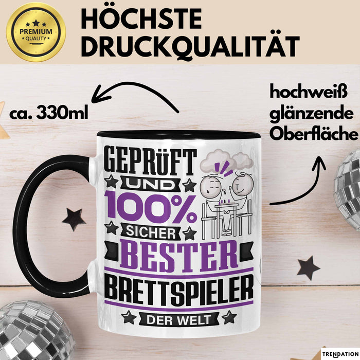 Brettspieler Geschenk Lustiger Spruch für Brettspieler Geschenkidee Bester Brettspieler Der Welt Schwarz Trendation