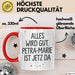Petra-Marie Tasse Geschenk Alles Ist Gut Petra-Marie Ist Jetz Da Geschenkidee Becher mit Name Rot Trendation