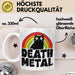 Death Metal Tasse Geschenk Katze Becher Geschenkidee Humor Katzen-Liebhaber Weiß Trendation