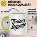 Fußballtrainer Fußballteam Tasse Geschenk Lustige Geschenkidee Spruch Trainer Legende Grün Trendation
