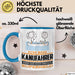Kanufahrer Geschenk Tasse Ich Bin Kanufahrer Aber Sag Doch Einfach Superheld Lustige Geschenkdiee für Kanufahrer Kaffee-Becher Blau Trendation