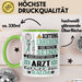 Arzt Geschenk Tasse Lustiger Spruch Erheben Sie Sich Der Arzt Betritt den Raum Grün Trendation