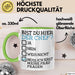 Witzige Tasse Geschenk Bist Du Hier Der Chef Humorvolles Design Frau Fragen Grün Trendation