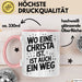 Christa Tasse Geschenk Wo Eine Christa Ist Ist Auch Ein Weg Geschenkidee Becher mit Name Rosa Trendation