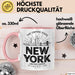 New York City USA Tasse Geschenk Lustige Geschenkidee Spruch Rosa Trendation