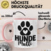 Hundemama Tasse Geschenk Hunde-Mutti Geschenkidee Hundeliebhaberin Kaffee-Becher Rosa Trendation