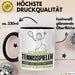 Tennisspieler Geschenk Tasse Ich Bin Tennisspieler Aber Sag Doch Einfach Superheld Lustige Geschenkdiee für Tennisspieler Kaffee-Becher Schwarz Trendation