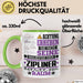 Zipliner Geschenk Tasse Lustiger Spruch Erheben Sie Sich Der Zipliner Betritt den Raum Grün Trendation
