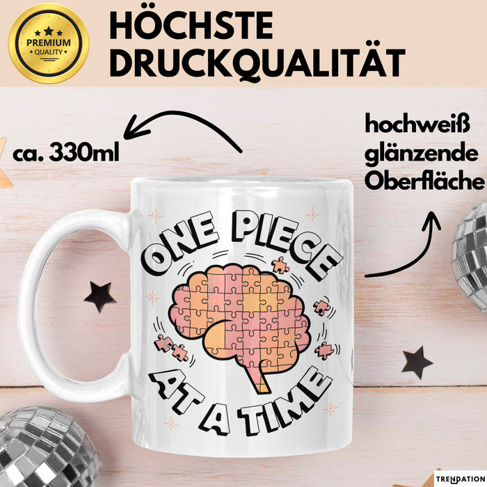 Puzzle Süchtiger Tasse Geschenk Lustige Geschenkidee Spruch Für Gehirn Knobler Weiß Trendation