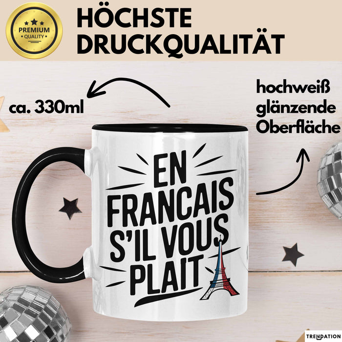 Französischlehrer Unterricht Tasse Geschenk Lustige Geschenkidee Spruch En Français S’Il Vous Plaît Trendation