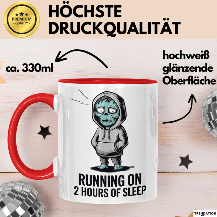 Minimal Schläfer Tasse Geschenk Lustige Geschenkidee Spruch Für Müde Menschen Rot Trendation
